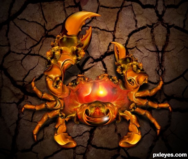 the crab photoshop picture
